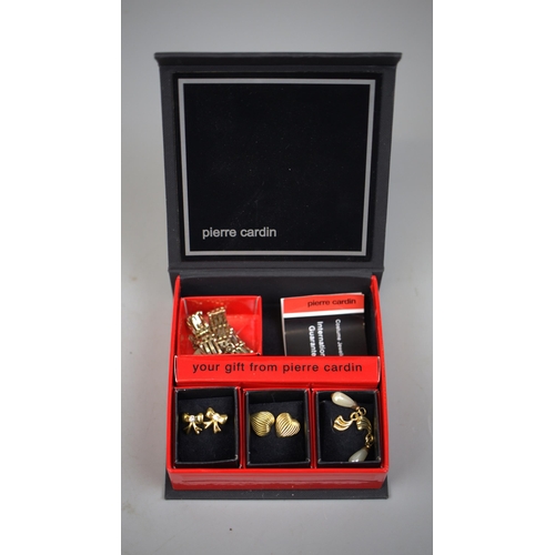 73 - Pierre Cardin gift set with 3 sets of earrings and gated necklace