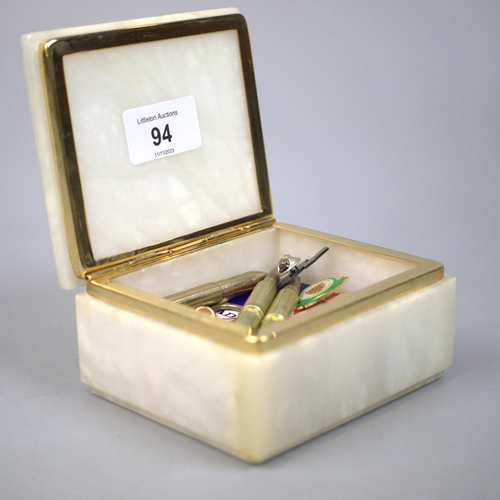 94 - Trinket box together with contents