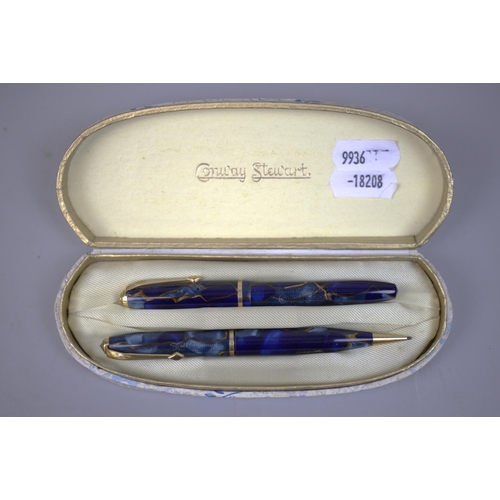 95 - Cased pen and pencil set by Conway Stewart - Dinkey 550 and Conway No.25