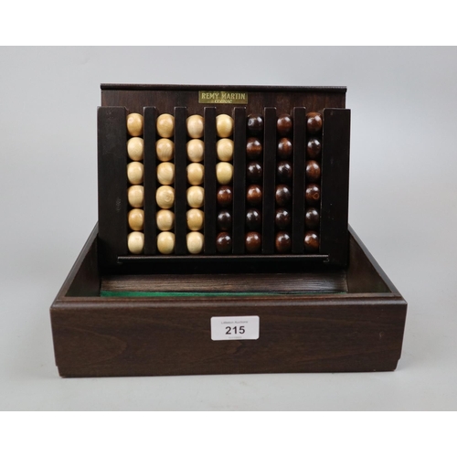 215 - 2 cased games wooden connect 4 and a takeradi African game comprising of all different woods