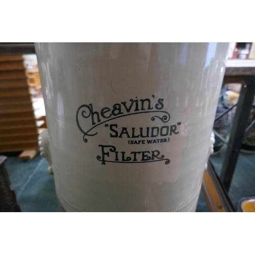 268 - Cheavins Saludor stoneware safe water filter - Approx height: 72cm