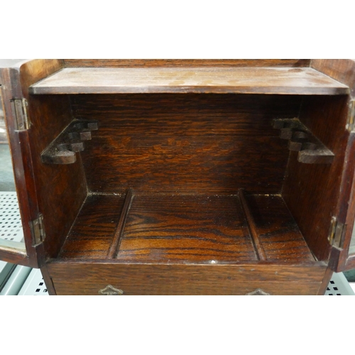 287 - Small glass fronted smokers cabinet