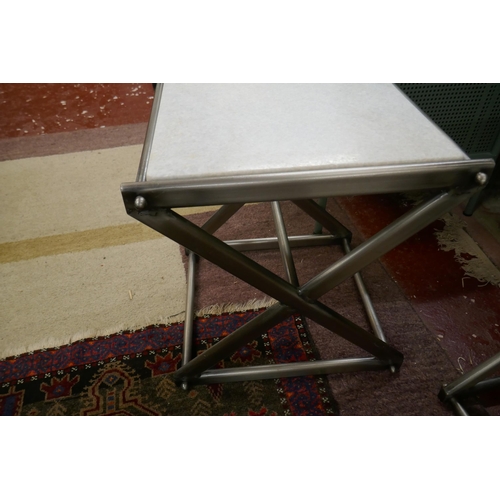 288 - 3 marble topped occasional tables