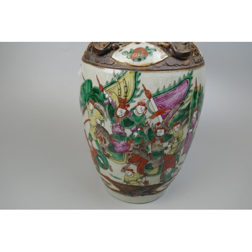 291 - Large oriental Satsuma vase - Approx height: 44cm