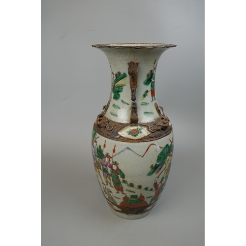 291 - Large oriental Satsuma vase - Approx height: 44cm