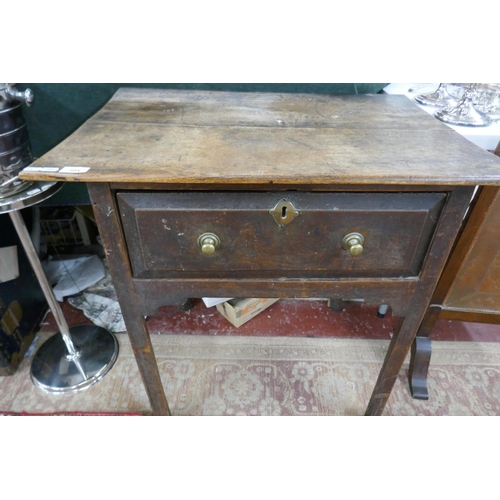 304 - Single drawer 19thC table - Approx size: W: 77cm, D: 55cm, H: 75cm