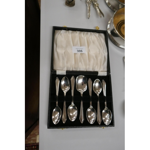 306 - Collection of silver plate to include champagne coasters