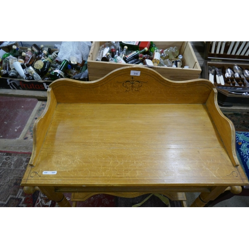 316 - Pine washstand with pattern to front