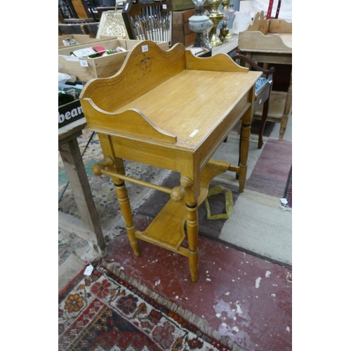 316 - Pine washstand with pattern to front