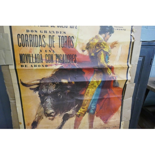 339 - Large 1972 Spanish bullfighting poster