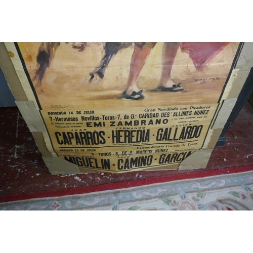 339 - Large 1972 Spanish bullfighting poster