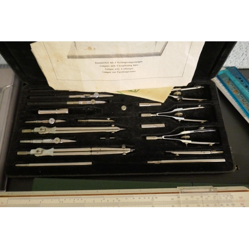 341 - Collection of drafting instruments