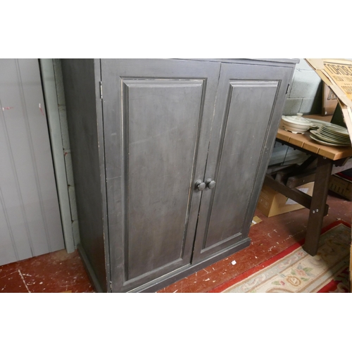 342 - Painted pine cabinet - Approx size: W: 107cm D: 49cm H: 122cm