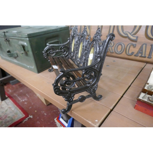 345 - Miniature cast iron garden bench