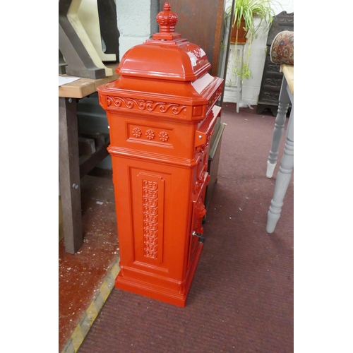 361 - Aluminum postbox - Approx height: 104cm