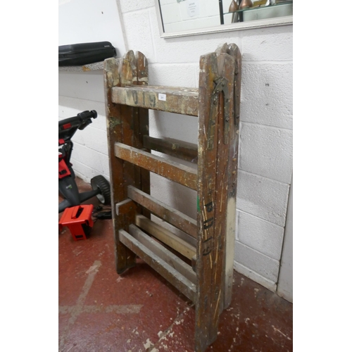 391 - Pair of vintage trestles marked A Bratt and son