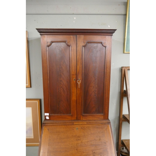 404 - Antique mahogany bureau bookcase