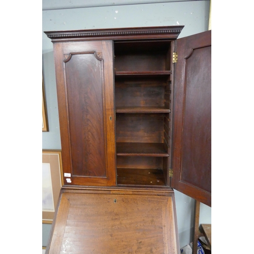 404 - Antique mahogany bureau bookcase