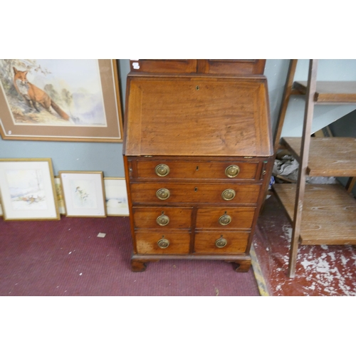 404 - Antique mahogany bureau bookcase