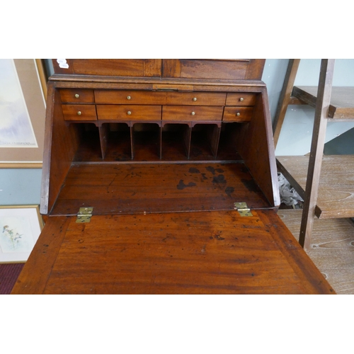 404 - Antique mahogany bureau bookcase