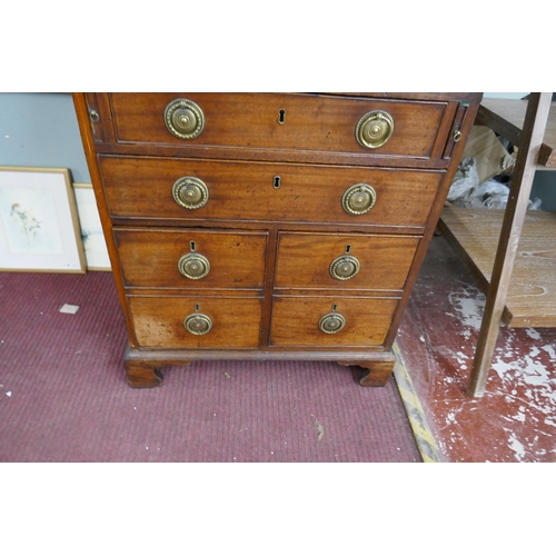 404 - Antique mahogany bureau bookcase