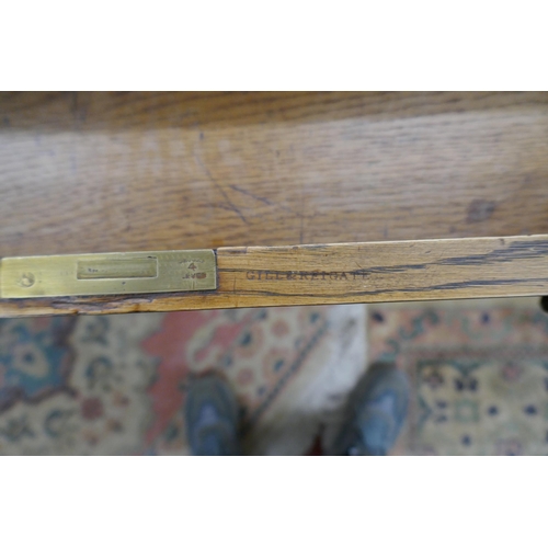 412 - Fine inlaid walnut 1920's Partners desk by Gill & Reigate - Approx size: W: 160cm, D: 87cm, H: 7... 