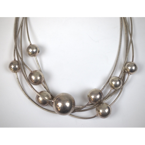 67 - 2 silver necklaces