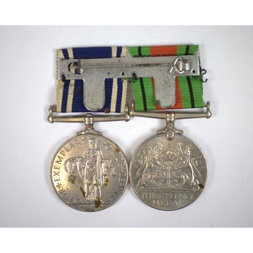 99 - 2 WW2 medals one marked Const Thomas E Brailsford