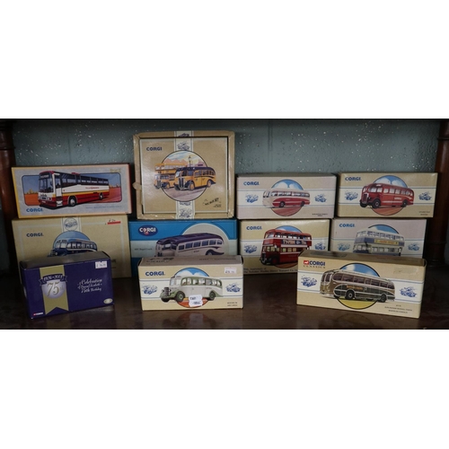 102 - Collection of Corgi diecast buses in original boxes