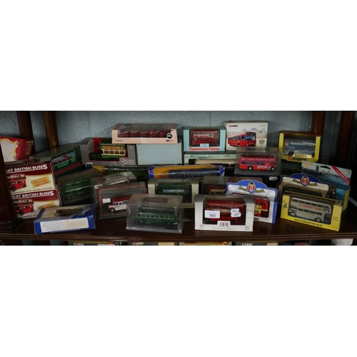 103 - Collection of diecast buses in original boxes to include the Original Omnibus Company and Corgi