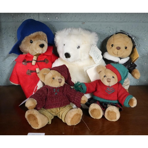 111 - Collection of 5 Teddy Bears to include Paddington
