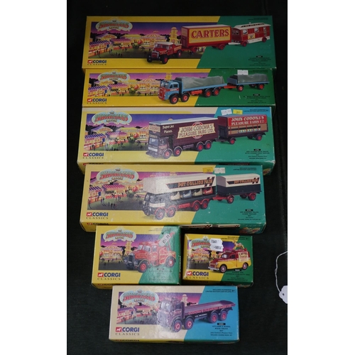 138 - Collection of Corgi Classics boxed 'The Showman's Range' diecast vehicles