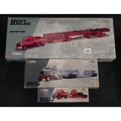 144 - 3 boxed Corgi Classics Heavy Haulage vehicles