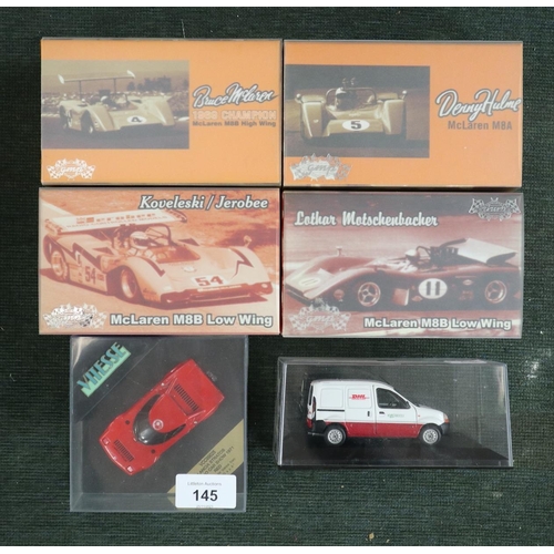 145 - Collection of cased model cars to include L/E GMP etc