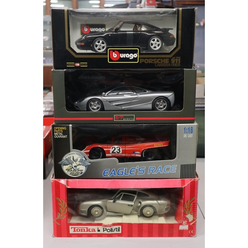 148 - 4 scale model cars to include Tonka and Burago