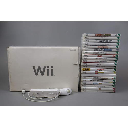 154 - Nintendo Wii together with appox 21 games