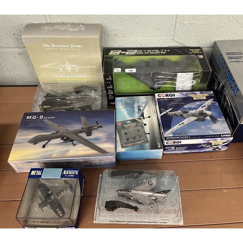 196 - Collection of 7 scale model aircrafts to include Amer etc