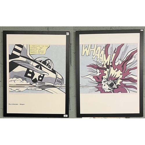 202 - Pair of Roy Lichtenstein 'WHAAM!' diptych Offset Lithographs