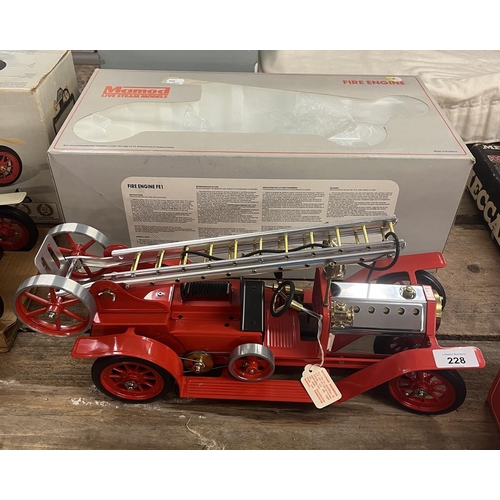 228 - Mamod live steam models - Fire Engine FE1 in original box