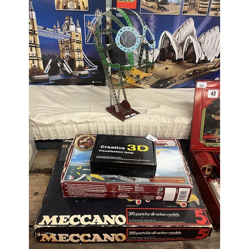 231 - Meccano action kit for all models, tin tin, and a creative 3D visualisation lamp