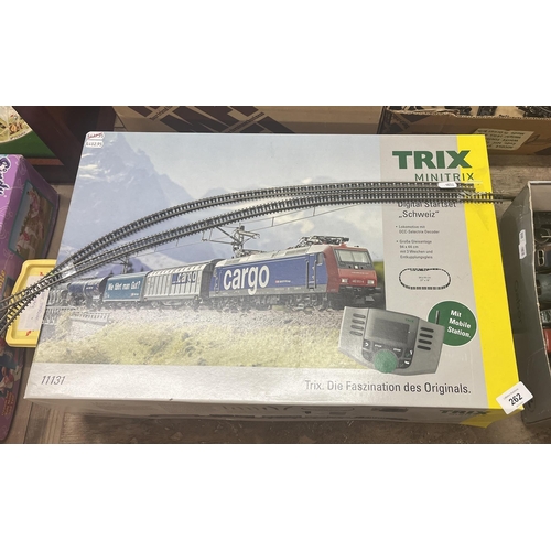 262 - Trix Minitrix Freight Train digital starter set in original box