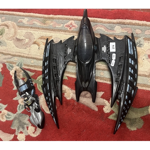 274 - Batwing vehicle together with Batman action figure