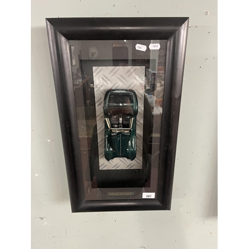 281 - Boxed framed diecast model of a Morgan Aero