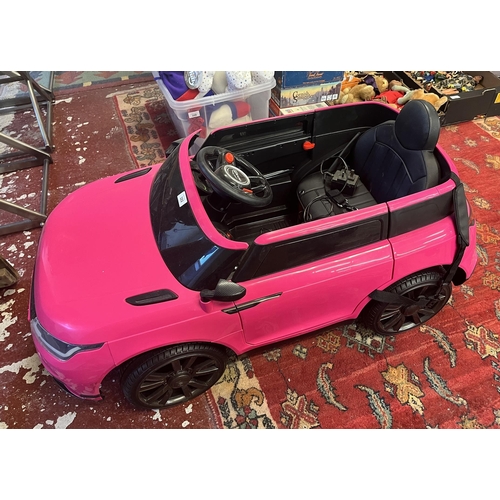 322 - Children’s pink ride on Range Rover in good order