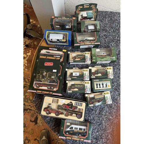 324 - Collection of boxed, mostly Corgi, Eddie Stobart vehicles