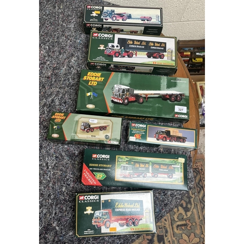 327 - Collection of boxed Corgi, Eddie Stobart lorries