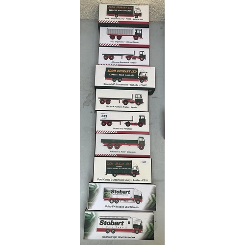 333 - Collection of boxed diecast, Eddie Stobart lorries