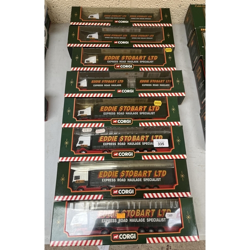 335 - Collection of Corgi diecast, Eddie Stobart lorries in original boxes