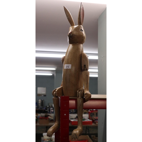 373 - Articulated wooden rabbit figure