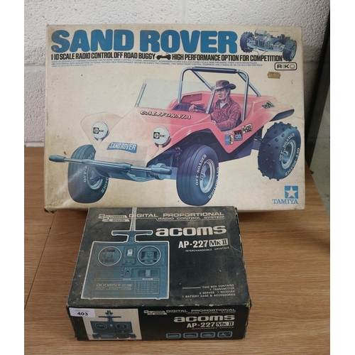 403 - Vintage Tamiya Sand Rover RC car with controller 